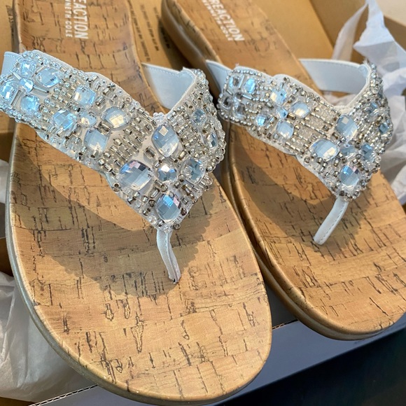 Kenneth Cole Jewel Embellished GlamAthon Flip Flop - Picture 7 of 12